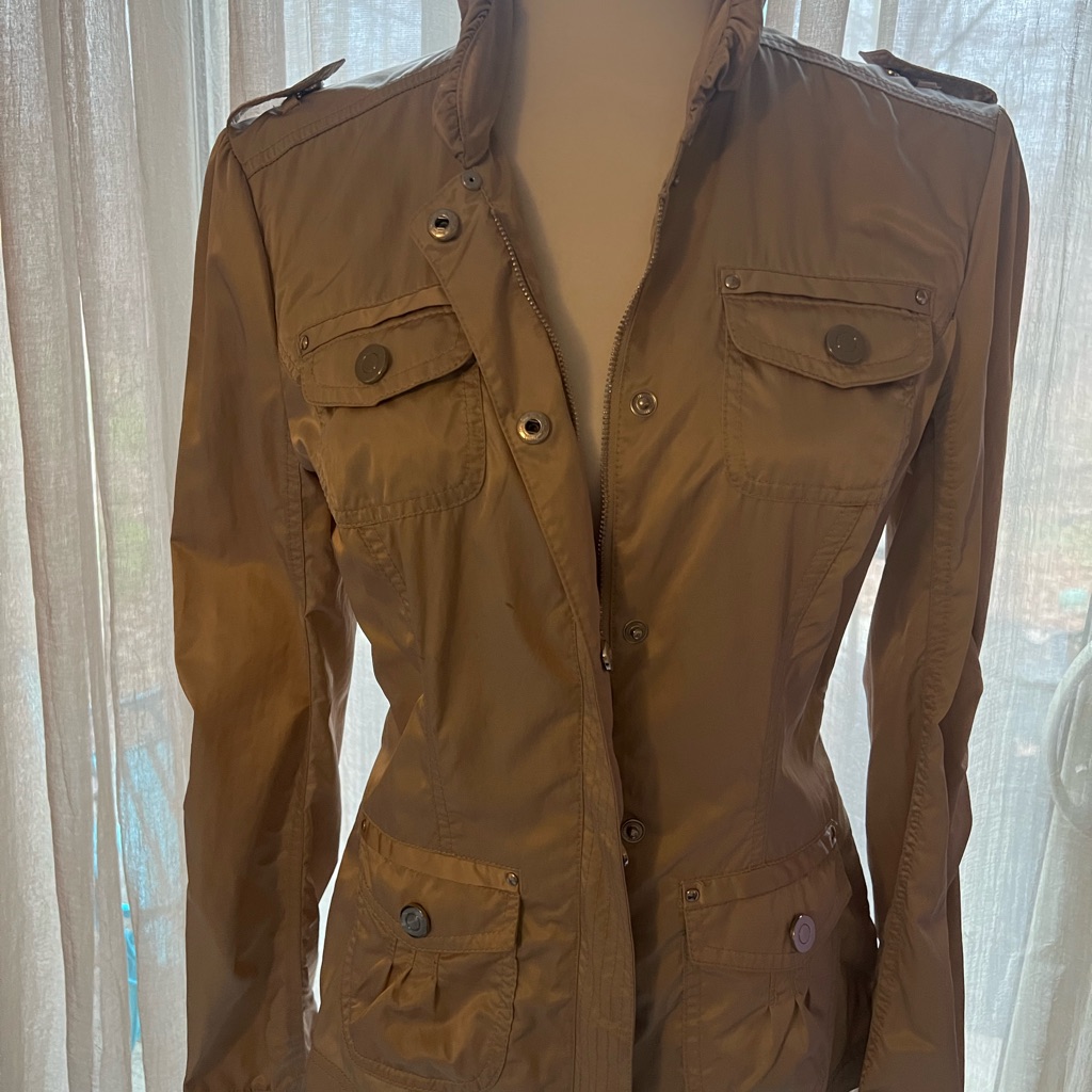 White House Black Market Utility Jacket In Tan
